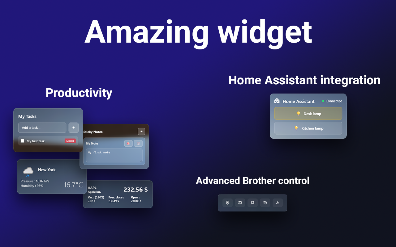 Widgets sur mesure
